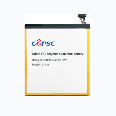 3.7V8000mAh بطارية البوليمر الألومنيوم للجهاز اللوحي